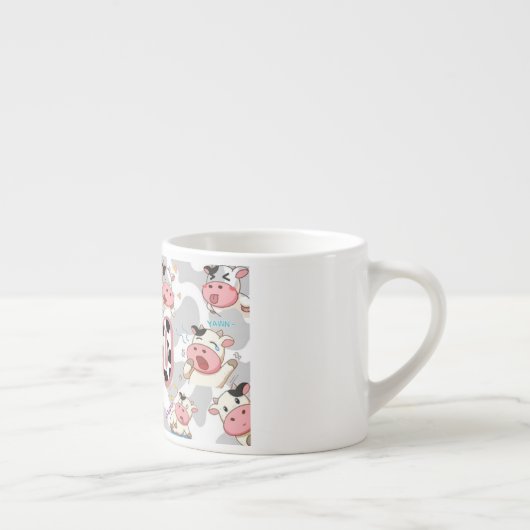 Tasse Expresso Cute “Moo Cow” Cartoon Design (Droite)