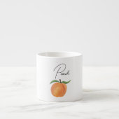 Tasse Expresso Cute Painted Peach Fruit Illustration  (Devant)