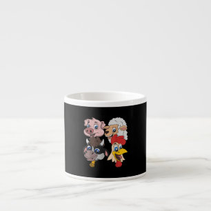 Tasse Expresso Cute Pig Sheep Cow