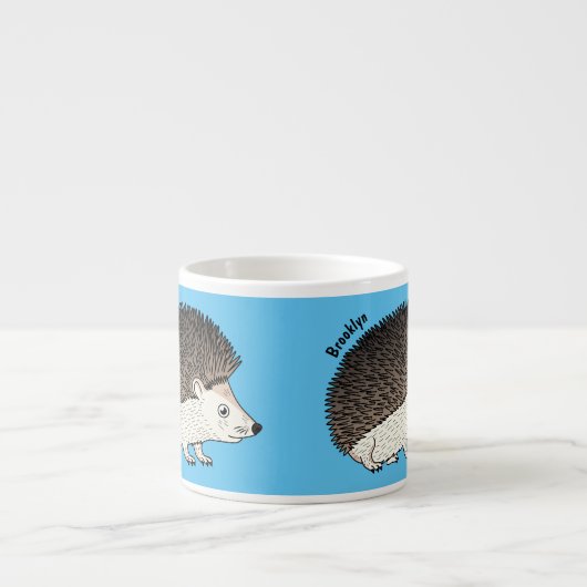 Tasse Expresso Cute prickly hedgehog cartoon (Devant)