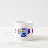 Tasse Expresso Cute Zebra Fish in a Zeppelin (Devant)