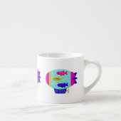 Tasse Expresso Cute Zebra Fish in a Zeppelin (Droite)