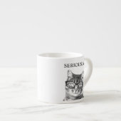 Tasse Expresso Cutest cat with serious spectacles custom (Devant droit)