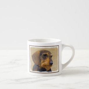 Tasse Expresso Dachshund (À poils durs) Peinture Chien Art origin