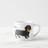 Tasse Expresso Dachshund Design personnalisé (Droite)