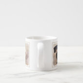 Tasse Expresso Dachshund (Smooth) Peinture - Art Chien original (Dos)