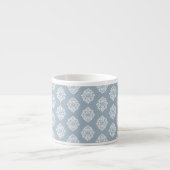 Tasse Expresso Damask Regency Classique Bleu Cadet (Devant)