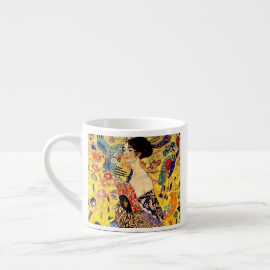 Tasse Expresso Dame Gustav Klimt avec ventilateur (Gauche)