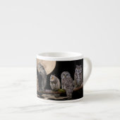 Tasse Expresso Danse d'Asio avec les hiboux (Devant droit)