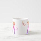 Tasse Expresso Danseuse avec des notes de musique – Cool K-Pop (Devant)