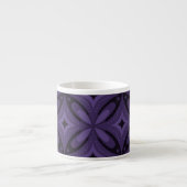 Tasse Expresso Dark Purple Colored Retro Pattern (Devant)