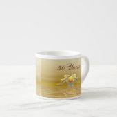 Tasse Expresso Dauphins et Coeur du Golden Anniversaire (Devant droit)