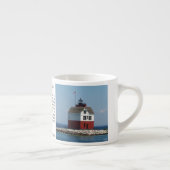 Tasse expresso de l'histoire du phare de Round Isl (Droite)