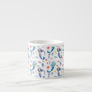 Tasse Expresso De mignonnes sirènes sous la mer
