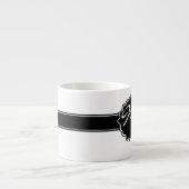 Tasse Expresso Décoré d'un monogramme noir (Devant)
