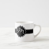 Tasse Expresso Décoré d'un monogramme noir (Droite)