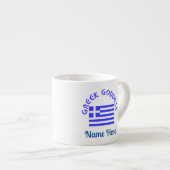 Tasse Expresso Déesse grecque et drapeau de la Grèce (Devant droit)