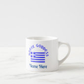 Tasse Expresso Déesse grecque et drapeau de la Grèce (Droite)