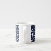 Tasse Expresso Denim Blooms : Floral Pattern Arrière - plan (Dos)