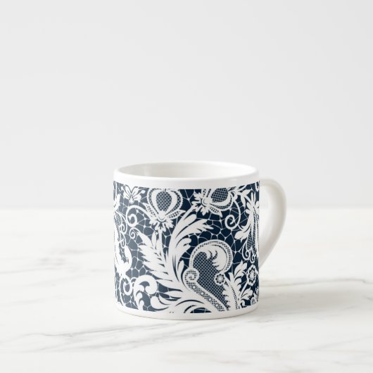 Tasse Expresso Dentelle blanche 2 (Devant droit)