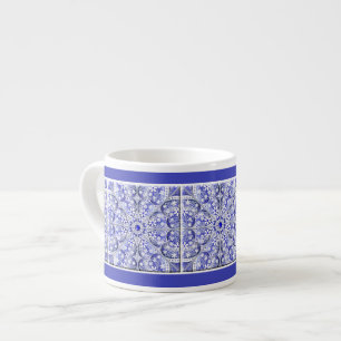 Tasse Expresso Dentelle en céramique Bleu de Grèce