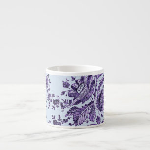 Tasse Expresso Dentelle florale violette