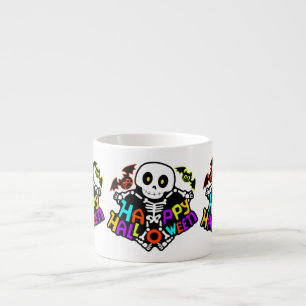 Tasse Expresso Design de squelette et de chauves-souris pour l'Ha