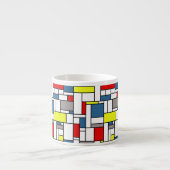 Tasse Expresso Design de style mondrien (Devant)