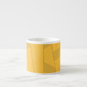 Tasse Expresso Design graphique abstrait simple, jaune et moderne (Devant)