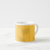 Tasse Expresso Design graphique abstrait simple, jaune et moderne (Devant droit)