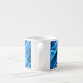 Tasse Expresso Design graphique transparent - bleu noir I (Dos)