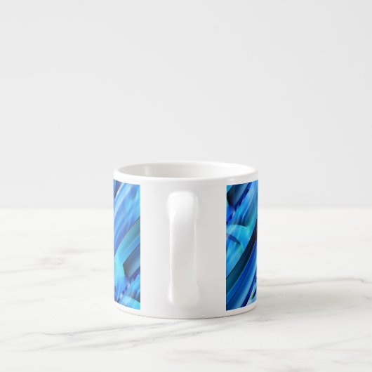 Tasse Expresso Design graphique transparent - bleu noir I (Dos)