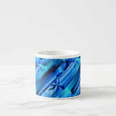 Tasse Expresso Design graphique transparent - bleu noir I (Devant)