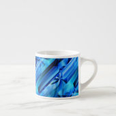 Tasse Expresso Design graphique transparent - bleu noir I (Droite)