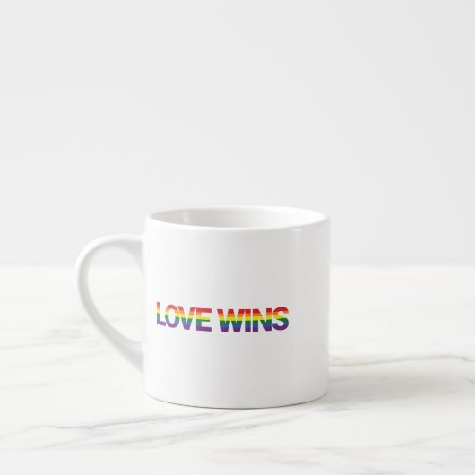 Tasse Expresso Design moderne, simple, coloré, dynamique L'amour  (Gauche)