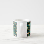 Tasse Expresso Design turquoise et Gold Leopard Series 3 (Dos)