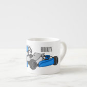 Tasse Expresso dessin animé de Kart racing (Devant droit)