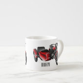 Tasse Expresso dessin animé de la moto Sidecar (Devant droit)