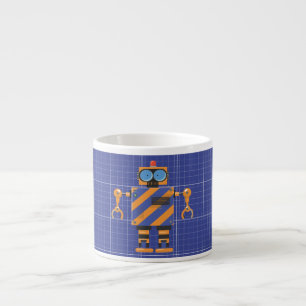 Tasse Expresso Dessin Animé de Robot Mécanique