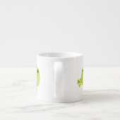 Tasse Expresso Dessin animé d'oiseau vert (Dos)