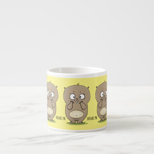 Tasse Expresso Dessin d'adorable hamster (Devant)