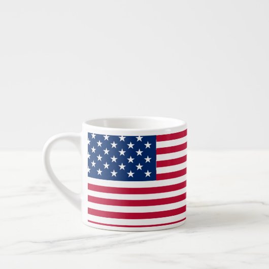 Tasse Expresso Dessin de fierté du drapeau américain USA (Gauche)