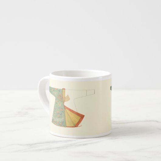 Tasse Expresso Dessin de Kimono semi-fini (Devant gauche)