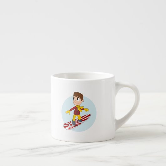 Tasse Expresso Dessin de Snowboard (Droite)