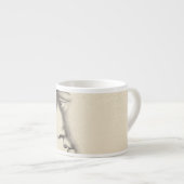 Tasse Expresso Dessin du Français d'antiquité du visage de (Devant droit)