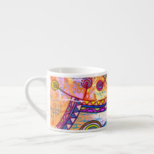 Tasse Expresso Dessiné à la main par EDDArt - Échelle de rêve 1