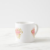 Tasse Expresso Deux Coeurs Joints Rose (Devant droit)