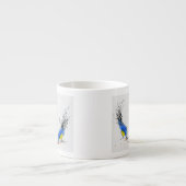 Tasse Expresso Deux petits titmouses picotant le grain. (Devant)