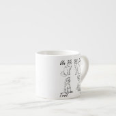 Tasse Expresso Deux Trois Cat Funny French (Devant droit)