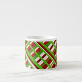 Tasse Expresso Diagonale de Noël (Devant)